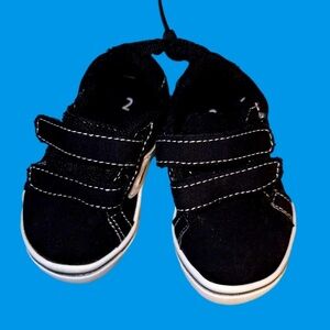 Baby / toddler black canvas walking sneakers like new